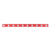 En Satin Ruban rouge Pinecone argenté (Devant)