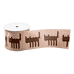 EN SATIN RUBAN SATINÉ LARGEUR 3" COULEUR CHAT NOIR