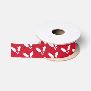 En Satin Ruban satiné Motif rouge et blanc