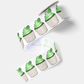 En Satin Ruban Shamrock vert Cupcake Saint Patrick's Day (Dos)