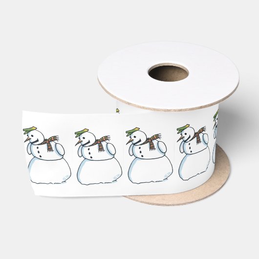 En Satin Ruban Snowman (Bobine)