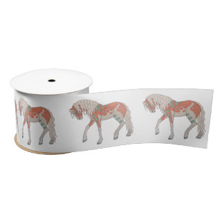 En Satin Ruban stylisé de cheval