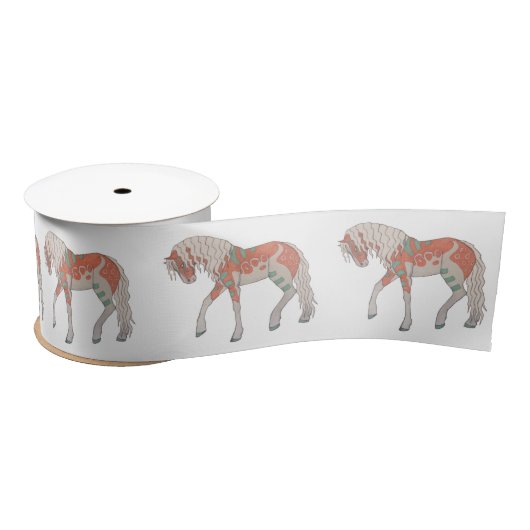 En Satin Ruban stylisé de cheval (Bobine)