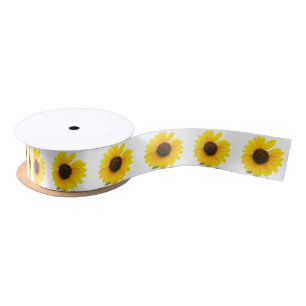 En Satin Ruban Sunny Sunflower