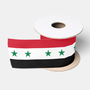 En Satin Ruban syrien, drapeau syrien historique (ancien)