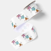 En Satin Ruban Vaches volantes (Dos)
