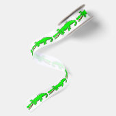En Satin Ruban vert clair d'amusement de crocodile de bande (Dos)