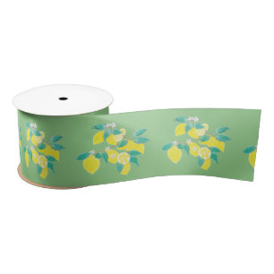 En Satin Ruban vert de sauge de citron vert d'eau