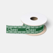 En Satin Ruban vert et blanc d'acclamation (Bobine)