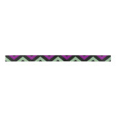 En Satin Ruban violet, vert et noir Chevron Stripes (Devant)