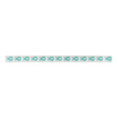 En Satin Rubans Angle ruban de sensibilisation turquoise (Devant)