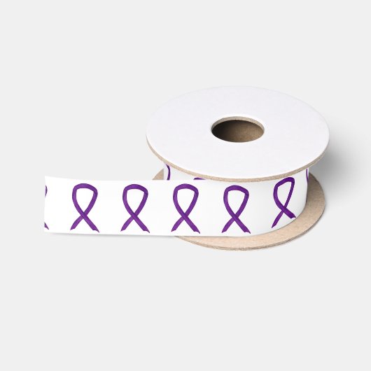 En Satin Rubans de sensibilisation à la violette Ruban d'ar (Bobine)