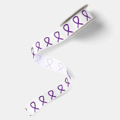 En Satin Rubans de sensibilisation à la violette Ruban d'ar (Dos)