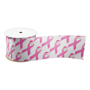 En Satin Sensibilisation au cancer du sein Ruban rose