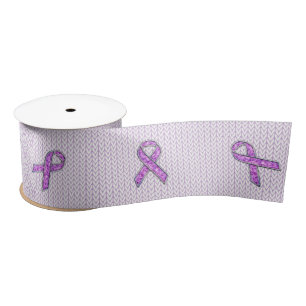 En Satin Tricot de sensibilisation au ruban rose cristal