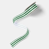 En Satin Vert et blanc barre le ruban (Dos)