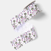 En Satin Violets Garlands Ruban satiné 3" (Dos)