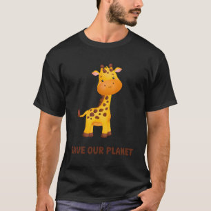 En Schattige Giraffe voor kinderen die van dieren T-shirt