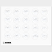 en Script Elegant Serienamen Ronde Sticker (Vel)