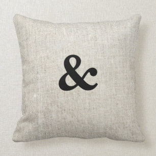 en Sierkussen van Linen Burlap