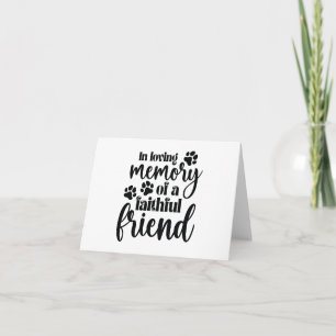 En Souvenir Affectueux d'un Ami Fidèle Carte BLANK