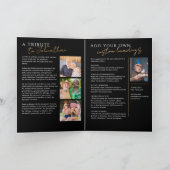 En Souvenir Affectueux Programme Mémorial Élégant  (Intérieur)