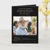 En Souvenir Affectueux Programme Mémorial Élégant  (Fleur jaune)