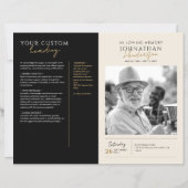 En souvenir affectueux Programme mémorial élégant  (Devant)