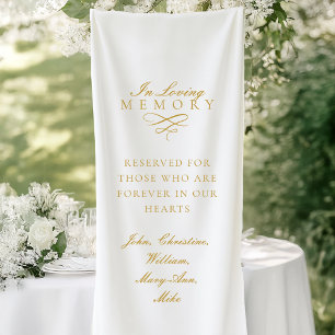 En Souvenir! Bannière de mariage blanc en mémoire