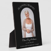 En souvenir simple plaque photo mémorial élégante (Côté)