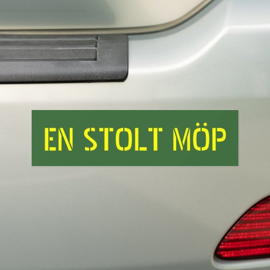 EN STOLT MÖP BUMPERSTICKER (Op auto)