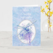 En Sympathie profonde Belle Carte Bleue Dragonfly (Fleur jaune)