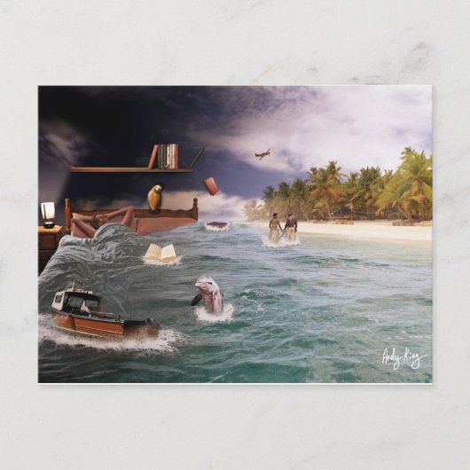 En terwijl ik sliep briefkaart (Voorkant)