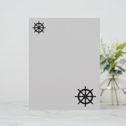 En-tête à thème nautique ou papeterie (Debout devant)