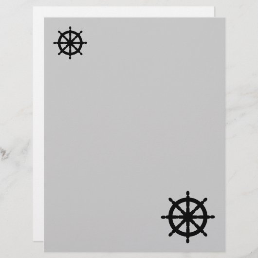 En-tête à thème nautique ou papeterie (Devant / Derrière)