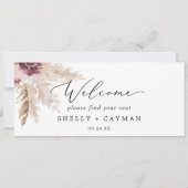 En-tête d'accueil de la carte de siège Boho Pampas (Dos)