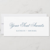 En-tête de graphique de siège Carte de script bleu (Devant)