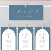 En-tête de graphique de siège Carte de script bleu