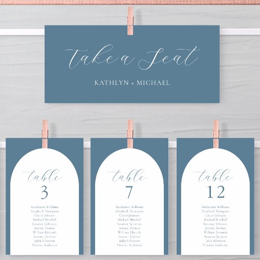 En-tête de graphique de siège Carte de script bleu