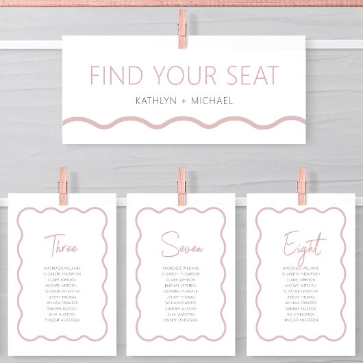 En-tête de graphique de siège Carte moderne rose v