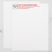 En-tête de la lettre commerciale (Devant / Derrière)