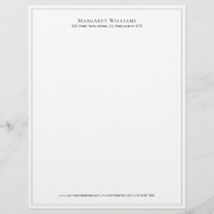 En-tête de la lettre d'adresse de la double bordur