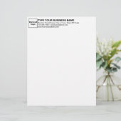 En-tête de la lettre d'affaires sur la feuille de  (Debout devant)