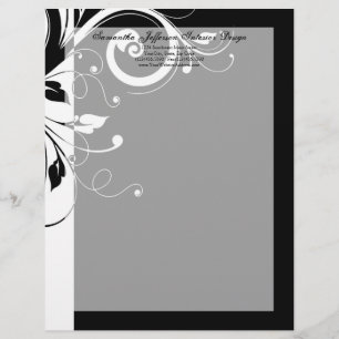 En-tête de la lettre de rotation inverse noire et