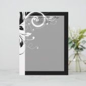 En-tête de la lettre de rotation inverse noire et (Debout devant)