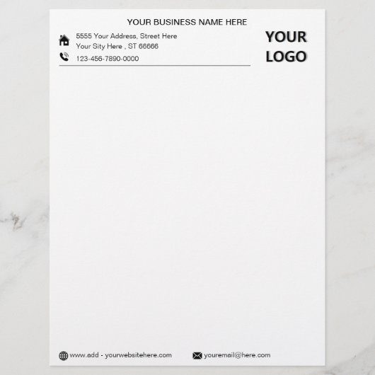 En-tête de la lettre d'information du logo du nom  (Devant)