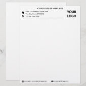 En-tête de la lettre d'information du logo du nom  (Devant / Derrière)