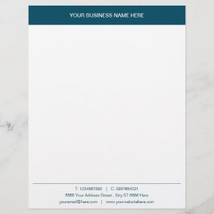 En-tête de la lettre d'informations de nom commerc