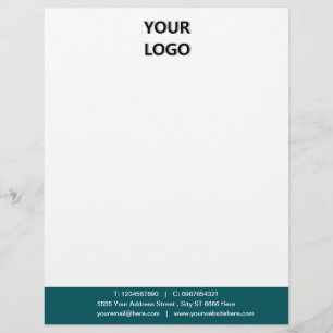 En-tête de la lettre Info texte du logo d'entrepri