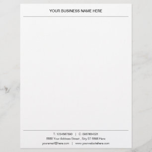 En-tête de la lettre Informations sur l'adresse du